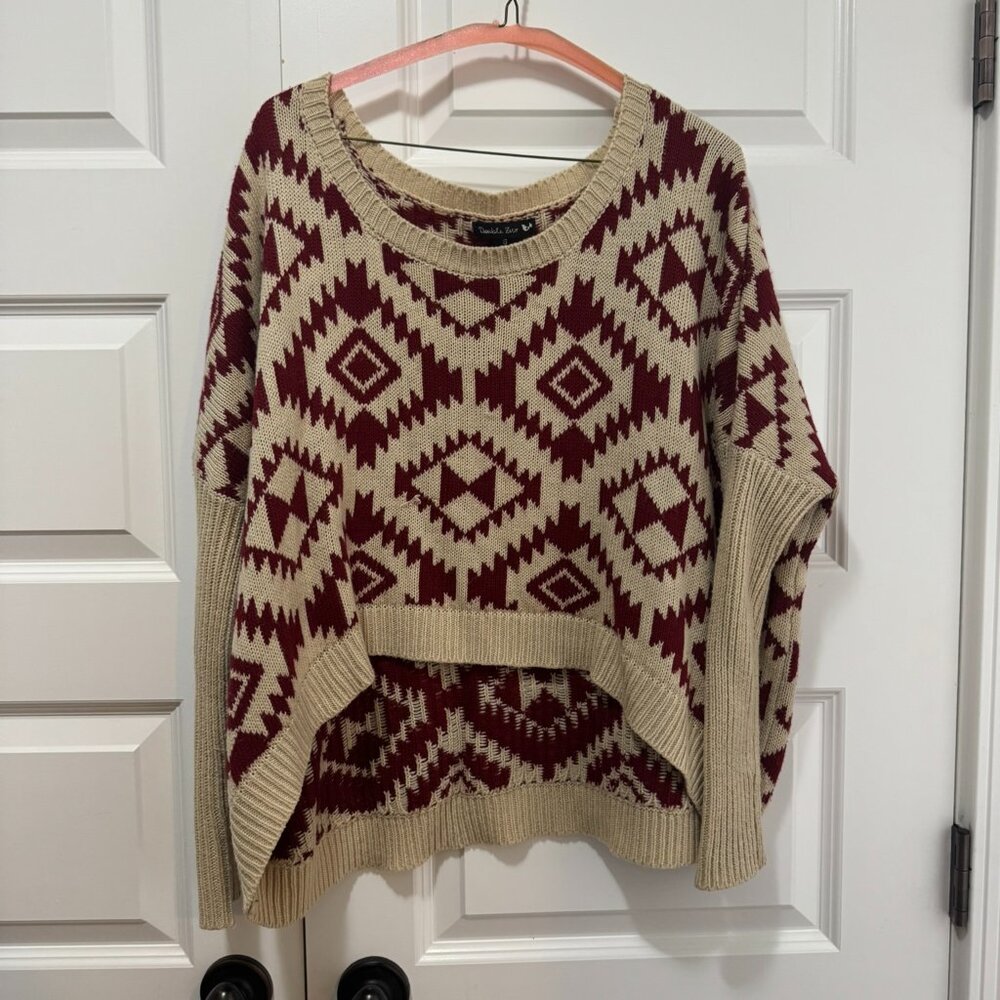 Oversized cropped sweater (DOUBLE ZERO)